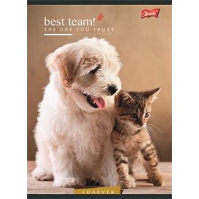   Állatos Kutya és Cica 2. osztályos vonalas füzet (A5/16-32)