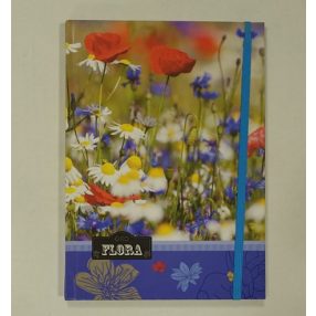 Keményfedeles gumis napló/olvasónapló, Geo Flora (A5)