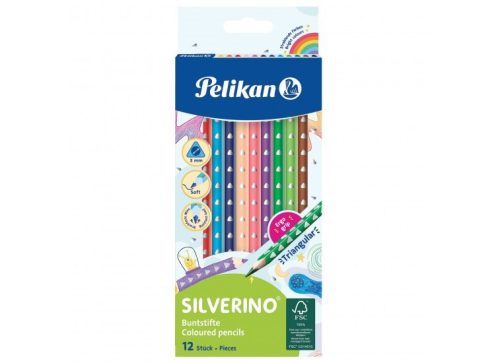 Pelikan Silverino színesceruza, 12 szín 