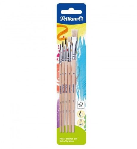 5 db-os Kezdő ecsetkészlet/Starter, vegyes (2,4,6 + 6,10) - Pelikan