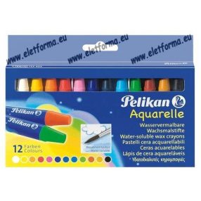Akvarell zsírkréta/12 szín - Pelikan