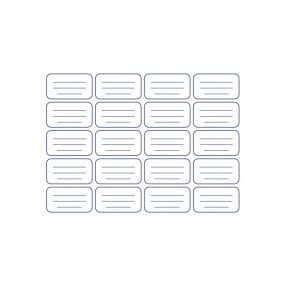 Füzetcímke/Etikett, KÉK színben (20 db címke) - Herlitz