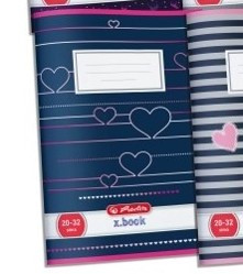 Herlitz Girls Szív sima füzet, A5/20-32 (1 db)