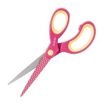 Barkácsolló Design hegyes, jobbkezes, rózsaszín, 1 db (17 cm) - Herlitz