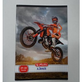 Sport kockás füzet, Piros motoros, A4