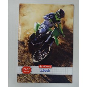 Sport kockás füzet, Zöld motoros, A4