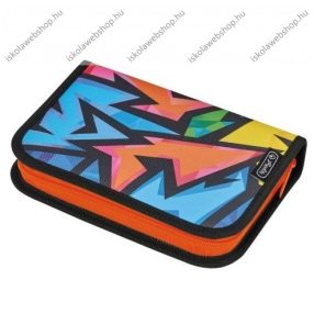 Herlitz kihajtható tolltartó, Neon Art, 2 klapnis (üres)