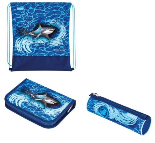 Herlitz tolltartó és sportzsák szett, Blue Shark/Kék cápa