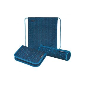 Herlitz tolltartó és sportzsák szett, Kék Pöttyös