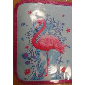   Herlitz kihajtható tolltartó, Flamingo, 2 klapnis (31 részes töltött)