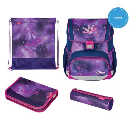 Herlitz Loop Plus iskolatáska szett, Galaxy Princess/Koronás