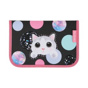   Herlitz kihajtható tolltartó, Cute Cat/Cicás, 2 klapnis (üres)