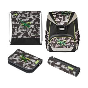 Herlitz UltraLight Plus iskolatáska szett, Camo Dragon