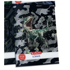 Állatos Dino kockás füzet, A5/27-32 (1 db)