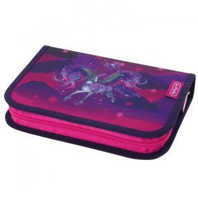   Herlitz kihajtható tolltartó, Lovas/Magic Unicorn, 2 klapnis (31 részes töltött)