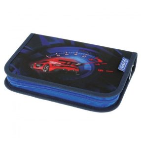   Herlitz kihajtható tolltartó, Autó/High Speed, 2 klapnis (31 részes töltött)