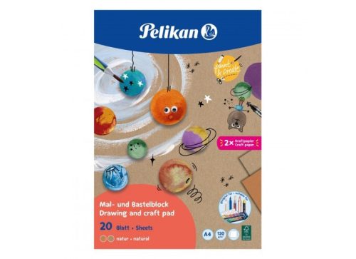 Rajzblokk/Rajzkarton, A4/20 ív, 2 színű natúr belívekkel