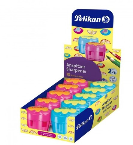 Design duplahegyező/faragó, KÉK - Pelikan (1 db)