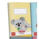 Herlitz kockás füzet, Cute Animals - Koala, A5/27-32  (1 db)