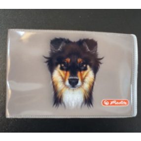   Puhafedeles diákigazolvány tartó, 4 betéttel, Animals- Kutya