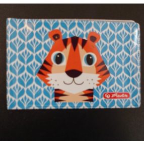   Puhafedeles diákigazolvány tartó, 4 betéttel, Cute Animals - Tigris