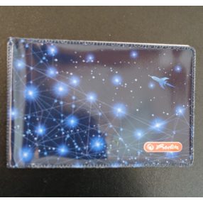 Puhafedeles diákigazolvány tartó, 4 betéttel, Űr