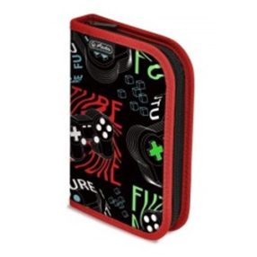   Herlitz kihajtható tolltartó, Game, 2 klapnis (35 részes töltött)