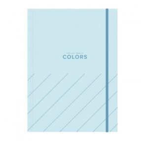 Gumis mappa, A4, Colors - Világoskék