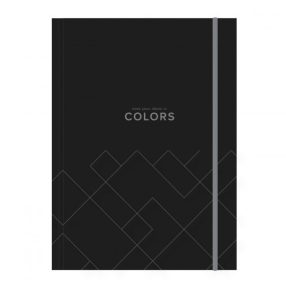 Gumis mappa, A4, Colors - Fekete