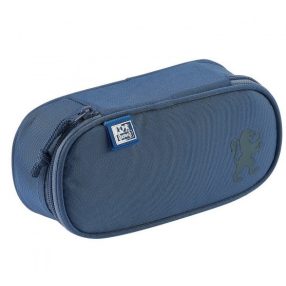   Oxford School bedobálós ovál tolltartó (1 klapnis) - farmerkék