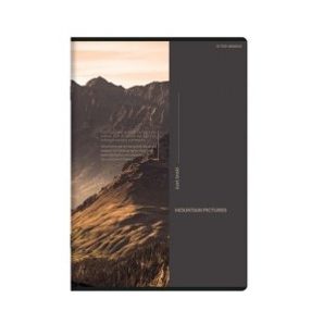   Bird's Eye kockás füzet, matt fóliás - lakkozott, A5/60 lap, Barna