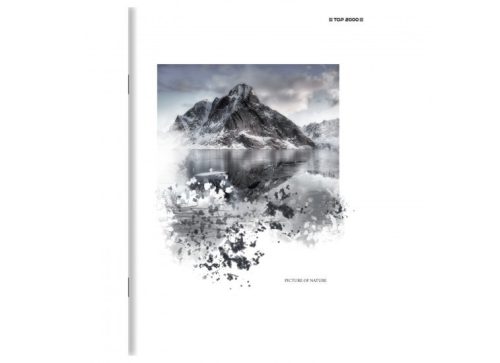 Herlitz Matt fóliás 60 lapos füzet, Hegy, vonalas (A5/60 lap)