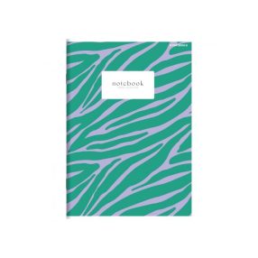   Herlitz Matt fóliás 60 lapos füzet, Zöld zebra, vonalas (A5/60 lap)