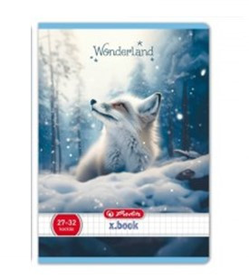 Állatos Wonderland kockás füzet, Róka (A5/27-32)