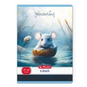 Állatos Wonderland kockás füzet, Egér (A5/27-32)