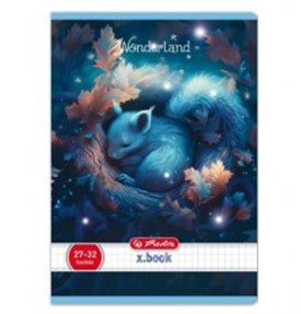 Állatos Wonderland kockás füzet, Mókus (A5/27-32)