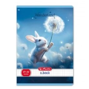 Állatos Wonderland kockás füzet, Nyuszi (A5/27-32)