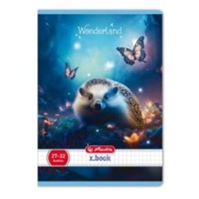 Állatos Wonderland kockás füzet, Süni (A5/27-32)