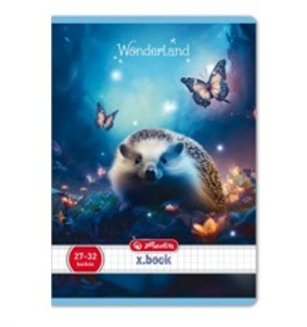 Állatos Wonderland kockás füzet, Süni (A5/27-32)