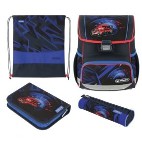 Herlitz Loop Plus iskolatáska szett, High Speed/Autós