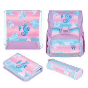 Herlitz Loop Plus iskolatáska szett, Ocean Lights/Csikóhal