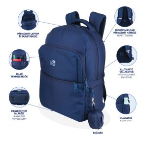 Oxford hátizsák, B-Ready - Indigo
