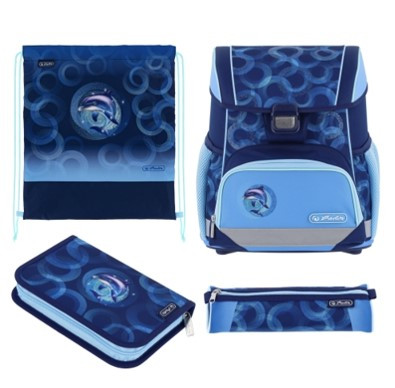 Herlitz Loop Plus iskolatáska szett, Dolphin Ride/Delfin