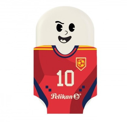 Ovális radír, Squeezy Sports, Piros "10"- Herlitz 