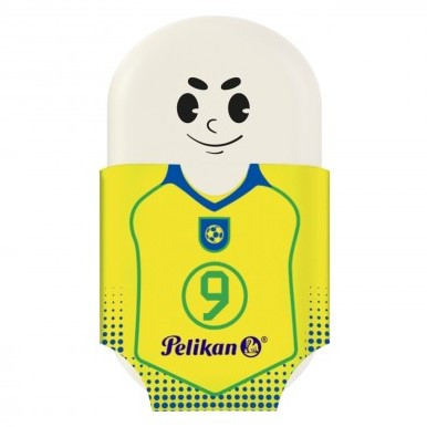 Ovális radír, Squeezy Sports, Sárga "9" - Herlitz 