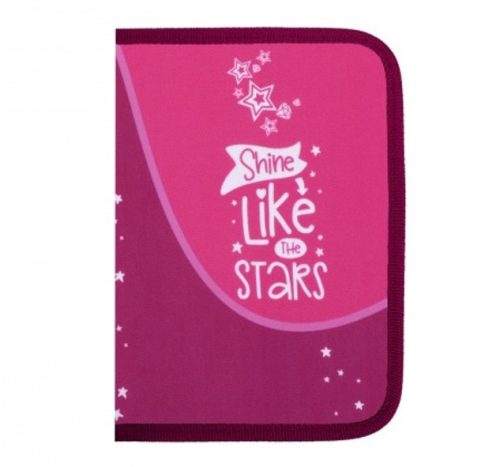 Herlitz kihajtható tolltartó, Pink, 2 klapnis (üres)
