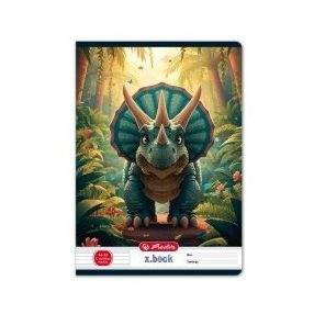   Állatos - Herlitz Dinó Triceratops kockás füzet  (A5/27-32)