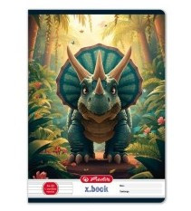 Állatos - Herlitz Dinó Triceratops kockás füzet  (A5/27-32)