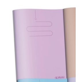   Fóliás színes vonalas füzet, A4/60 (60 lapos!), RÓZSASZÍN - Herlitz