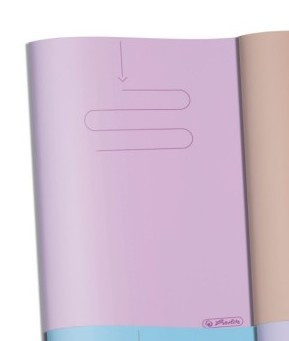 Fóliás színes vonalas füzet, A4/60 (60 lapos!), RÓZSASZÍN - Herlitz